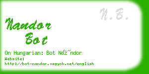nandor bot business card